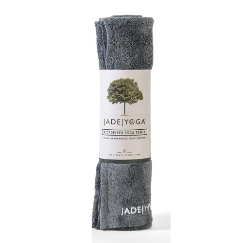 Jade Microfiber Yoga Mat Towel Gray