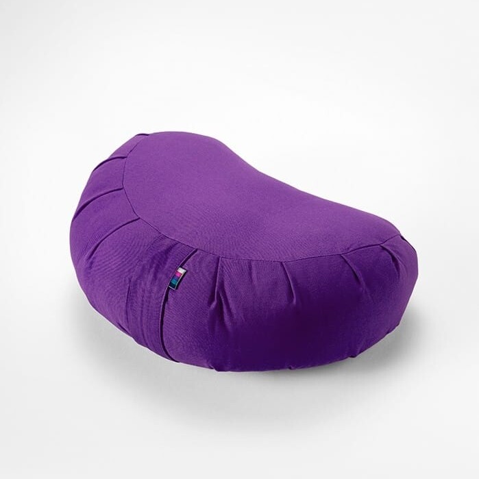 Zafu Crescent Meditation Cushion Purple